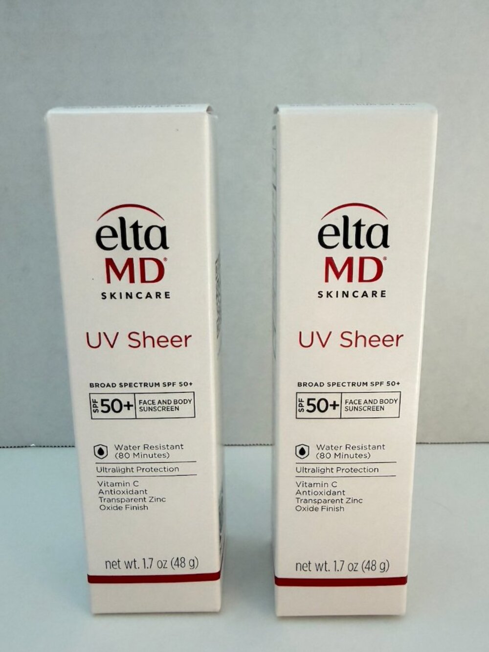 2 Pack EltaMD UV Sheer SPF 50 Sunscreen NEW Exp 01/2027 Broad Spectrum